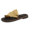 Nischen-Set Zehenslipper Damen Sommer neu Außenmode Designgefühl flacher Boden offene Zehen Strand coole Slipper