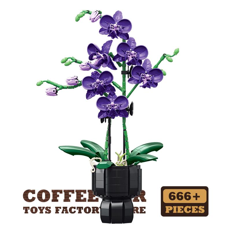 

Non-Toxic Creative Bonsai Building Blocks Bouquet Decoration Moon Flower Moc Bricks 3D Model Diy Eternal Plant Kids Toys Children Friend Gifts