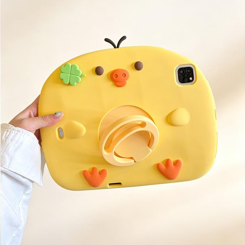 360 Rotating Cartoon Silicone Case IPad 10 10.2 11 Air 4 5 6 7 Pro Mini Soft Full Cover Stand Shockproof