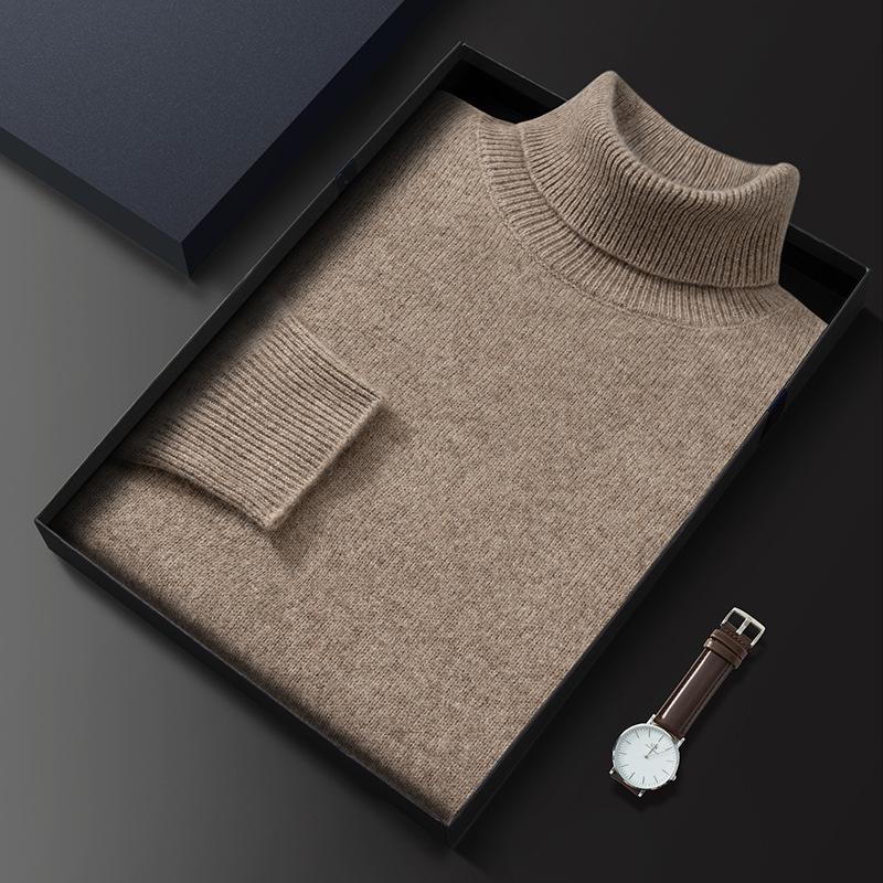 7-Pin thickened cashmere shirt high lapel solid color sweater knitted loose wool top XXXL 13490₽