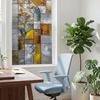 Window Privacy Film Static Window Clings Decorative Plants Butterflies Non-Adhesive Sticker Sun Blocking