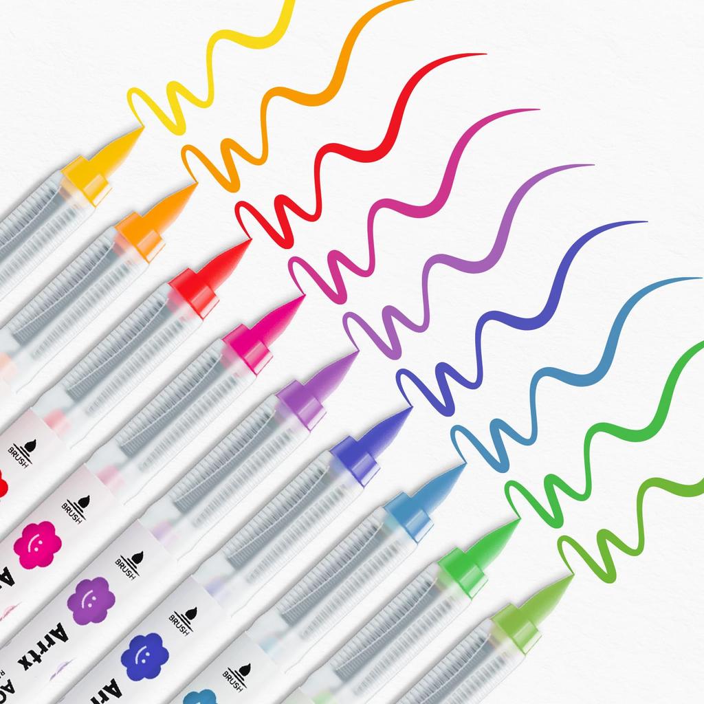 Pincel Acrílico Arrtx 60 Adecuado para Carpintería y Marcadores de Tinta Directa, Colores, Punta, Piedra, Vidrio, Bricolaje, Ilustración, Cómics, Animación, Manualidades.