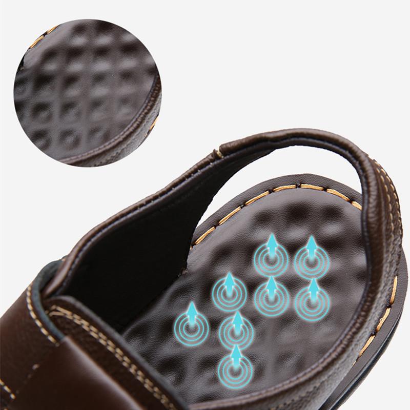 Fashion Whoholl Brand Patent Leather Men Shoes Summer New Large Size Men's Sandals Men Sandals Fashion Sandals Slippers Big Size 38-44