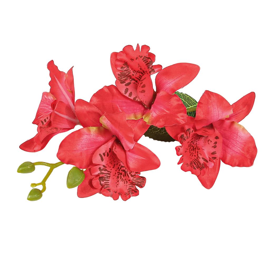 Hawaiian Artificail Orchid Hair Clip Summer Beach Hair Decoration Bohemian Flower Hair Accessory for Women and Girls