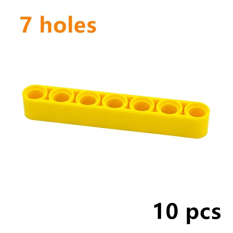 

DIY Liftarm Thick 1x7 hole arm Bricks MOC Parts Building Blocks Compatible Assembles Particles Technical Educational Toy 32524