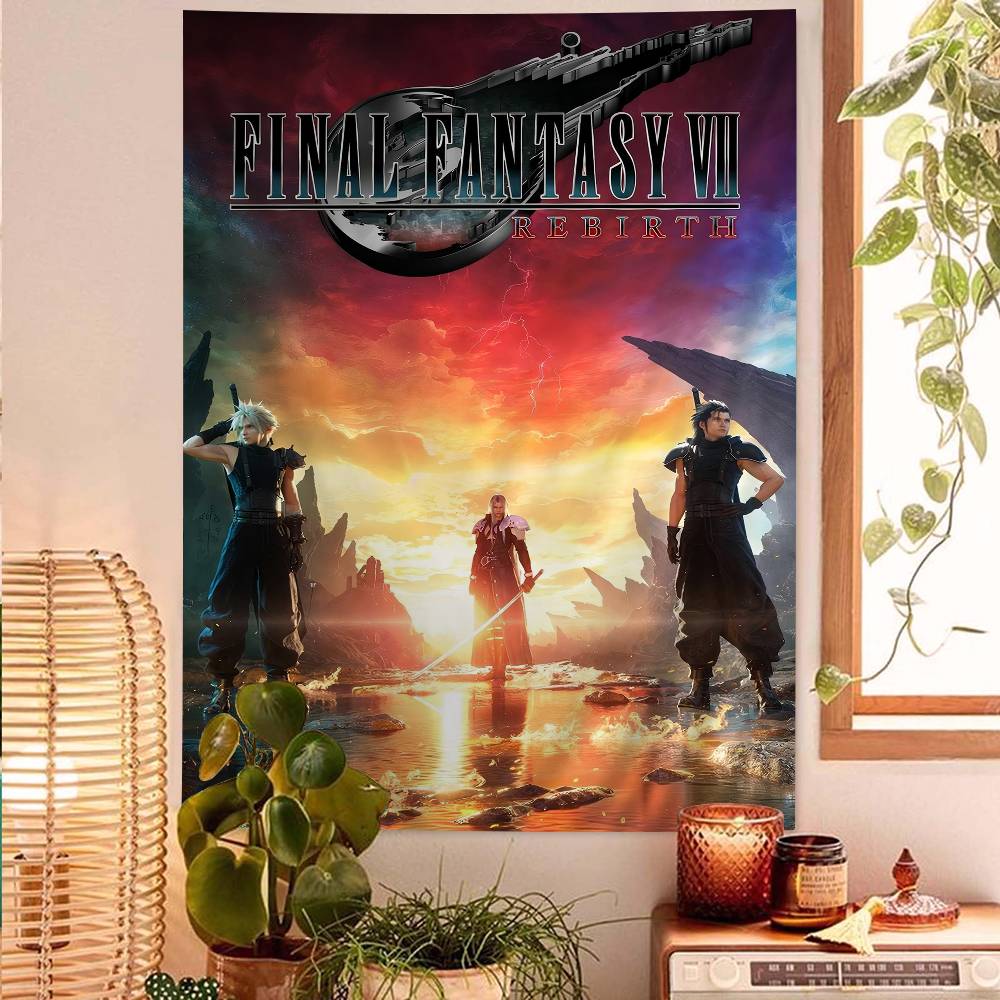 FFinal Fantasy Game Cartoon Tapestry Art Science Fiction Room Home Decor Art Home Decor 74x94cm(29x37in)