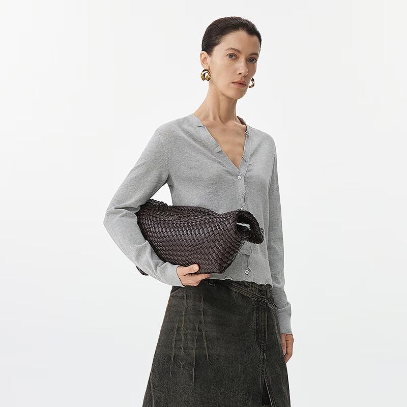 JNBY 2025 Spring V-Neck Slim-Fit Cardigan