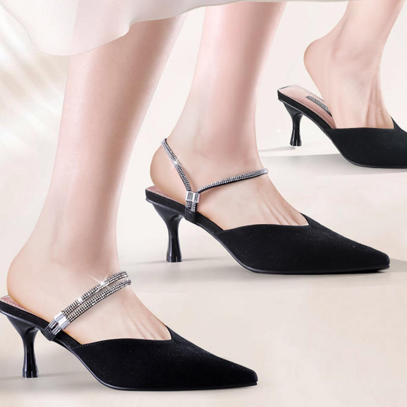 Women Shoe Belt Rhinestone High Heels Shoelaces Free Triangle Bundle Ankle Holding Loose Anti-skid Bundle Laces Tie Straps Band