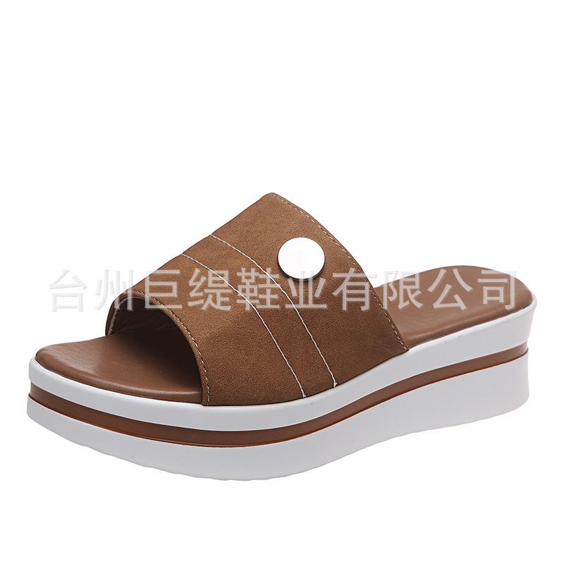 

Giant Ti large-size women s shoes, one 2025 spot, 2021 summer foreign trade women s shoes, perennial stock, women s platform sandals 43 коричневый