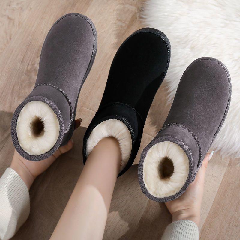 

Super thick-soled velvet snow boots women s winter thickened warm non-slip women s cotton shoes Northeast sub-zero boots 35 сірий колір
