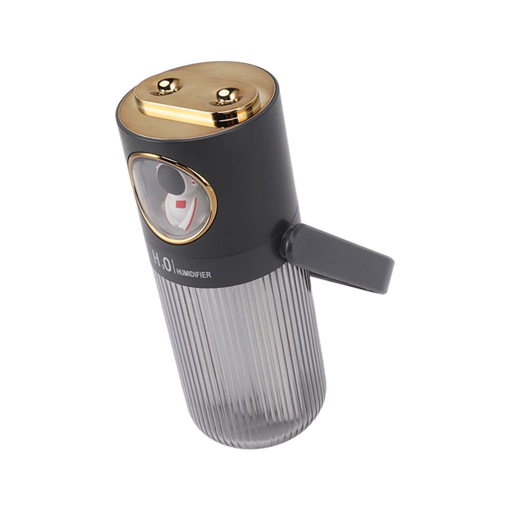 Humidifiers Negative Ion Double Spray Gray Low Noise 380ml Portable Multiple Way Power Supply for