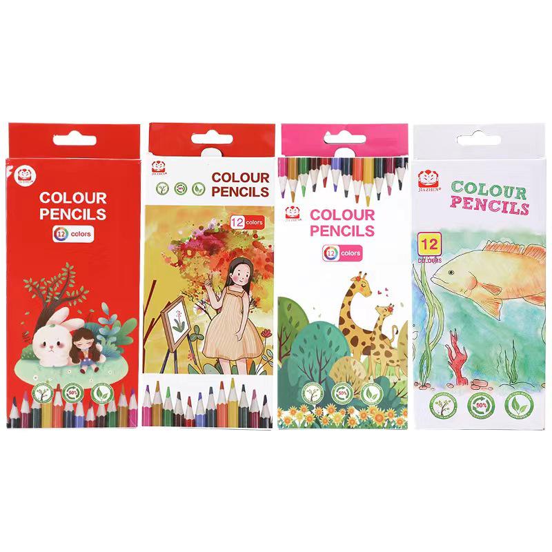Oil-Based Colored Pencil Set for Children - Available in 12, 18, 24, and 36 Colors - Ideal for Elementary School Drawing
