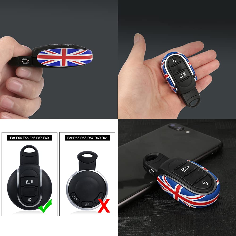 Cooper S Countryman F54F55F56F57F60 Key Shell Fob Key Cover Chain Rope Keychain Alloy Cooper Accessories (JCWUTYPECOVER)
