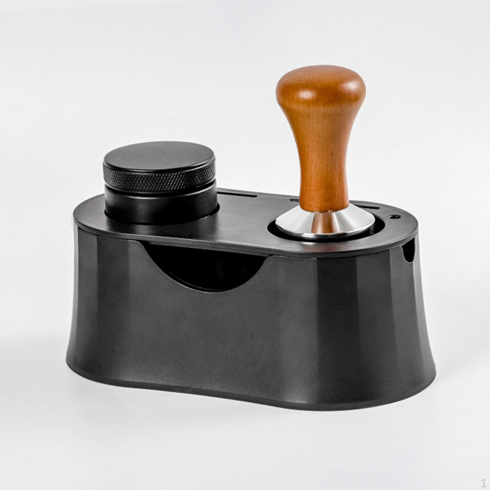

Coffee Tamper Holder, Espresso Mat Stand, Multifunctional Tamping Station Black