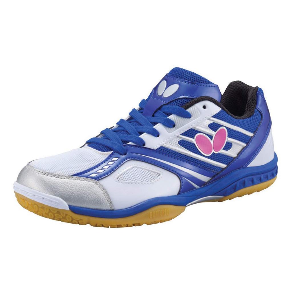 Butterfly Resoline Mach Table Tennis Shoes Size Size 25cm (Unisex), 93630, Blue/White,
