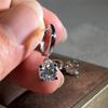 IOGOU D Moissanite 5mm Earrings 925 Silver Original Certified Moissanite Hoop Drop Dangle Earrings Huggie for Women