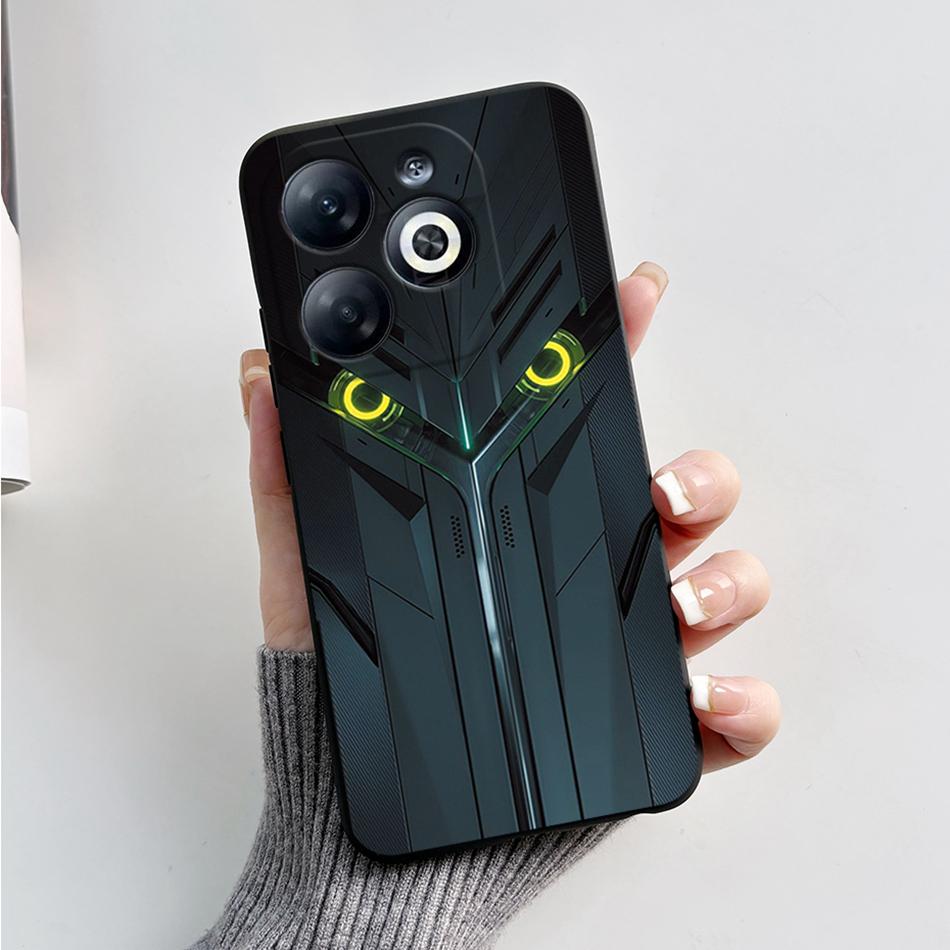 Case For Infinix Smart 8 Back Cover Black Silicon Soft TPU Marble Cover For Infinix Smart 8 X6525 Funda Smart8 Phone Cases Coque