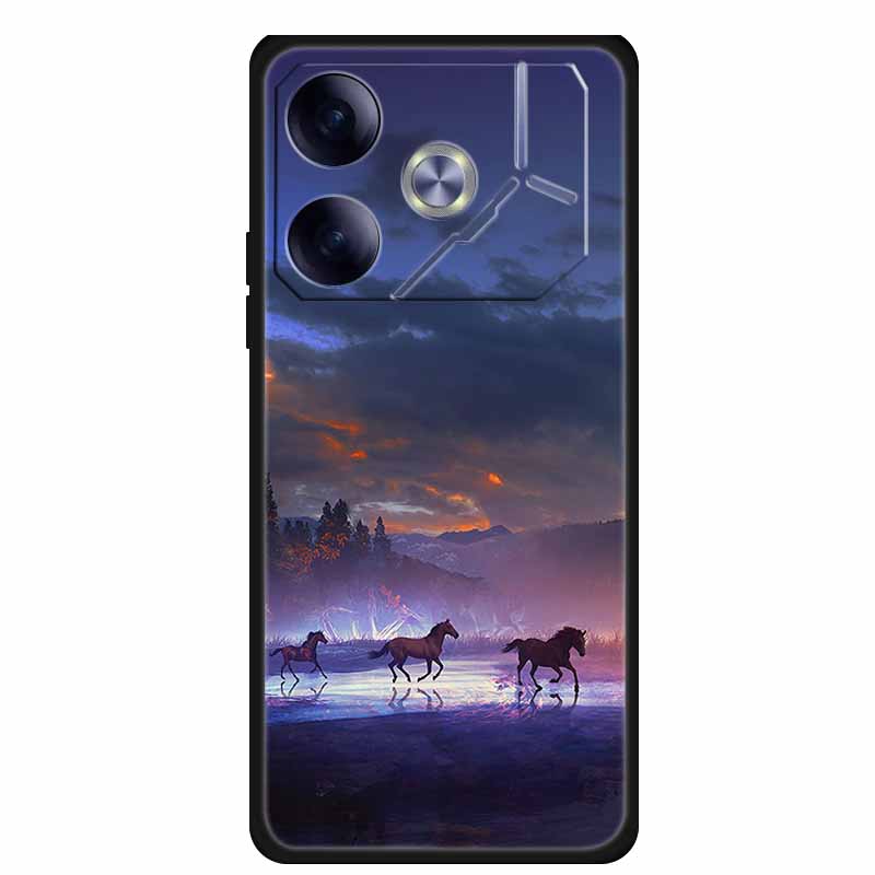 Phone Case For Tecno Pova 6 Back Cover Case Shockproof Black Silicone Soft Funda For Tecno Pova 6 Case Pova6 6.78" Capas Coque