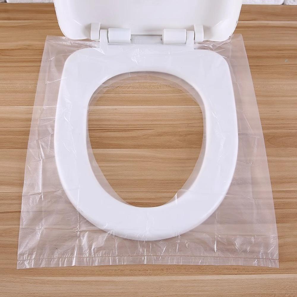 50Pcs Plastic Toilet Seat Pads Individually Wrapped Toilet Seat Protector Public Bathroom