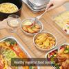 MARYYA 700ml Round Disposable Tin Foil Trays, 10-Pack