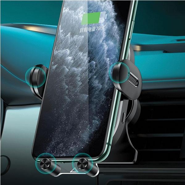 Usams Uchwyt Indukcyjny Us-Cd132 15Wautomatic Do Kratki Went. Czarny/Black Cd132Zj01