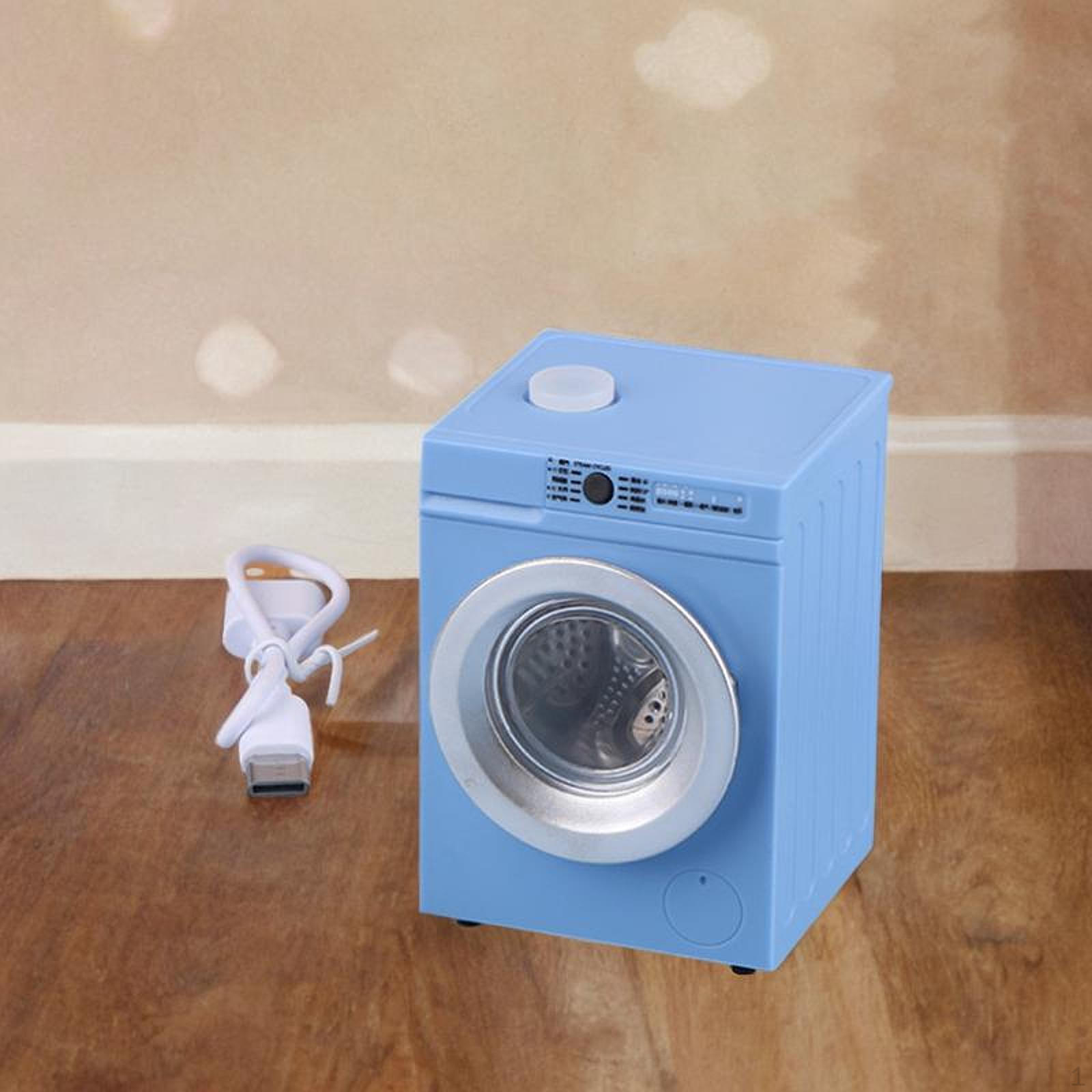 

1/12 Кукольный домик Стиральная машина Миниатюрная мебель Кукольные аксессуары Украшения для ванной синий