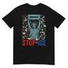 Stop ICE Funny Statue of Liberty Boho Floral Resist Retro T-Shirt