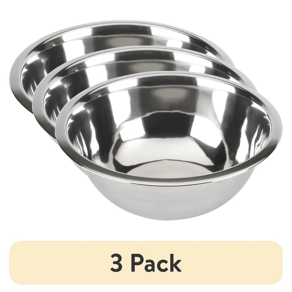 

(3 pack 4 Quart Stainless Steel Mixing Bowl United States