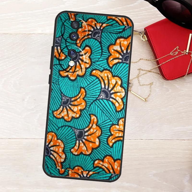 African Wax Fabric Case For Honor Magic 8 5 6 7 Lite X9a X9b X9c X9d X8b X8c Win RT 50 70 90 200 400 Pro Cover