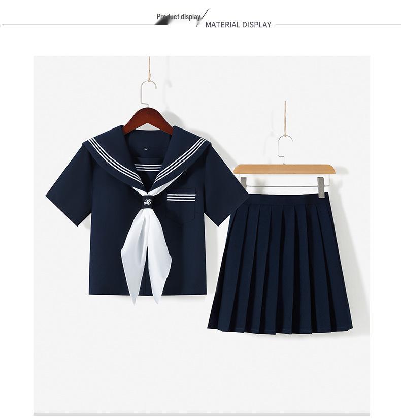 Japanese JK Navy Sailor School Uniform Set for Women