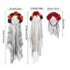 Delicate Rose HairBand Black Headdress Mysterious Rose Hairband with Black Headdress for Halloween Parties Costume