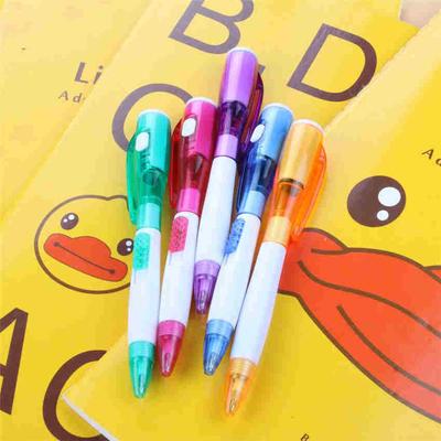 Cute Candy Color Novelty Ballpoint Pen with LED Lights School Studenr Writing Supplies