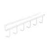 Multifunction 6 Hook Coffee Cup Mug Holder Black White Hooks Shelf Multifunction Kitchen Cabinet Sundries Organizer Storage