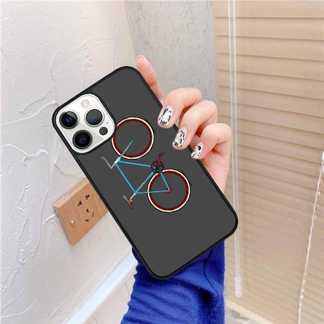 Mountain Bike Cycling Art Phone Case Cover For iPhone 5 6 7 8 Plus X XR XS SE2020 Apple 11 12 13 Mini Pro Max Galaxy S10 S20 S21