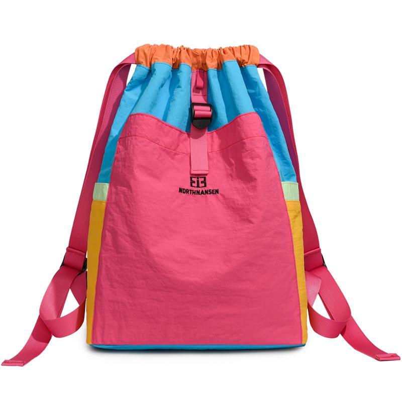 Женский легкий рюкзак контрастного цвета, туристический рюкзак ярко-розовый