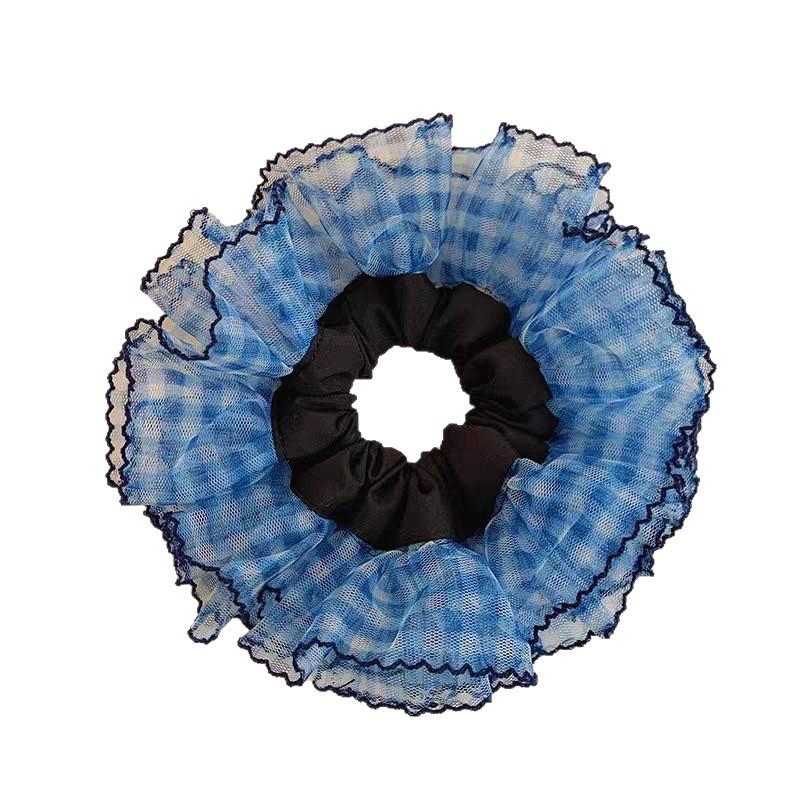 Korean-Style Double-Layer Hair Tie - Trendy Intestine Design, Fashionable Head Flower Rubber Band Accessories