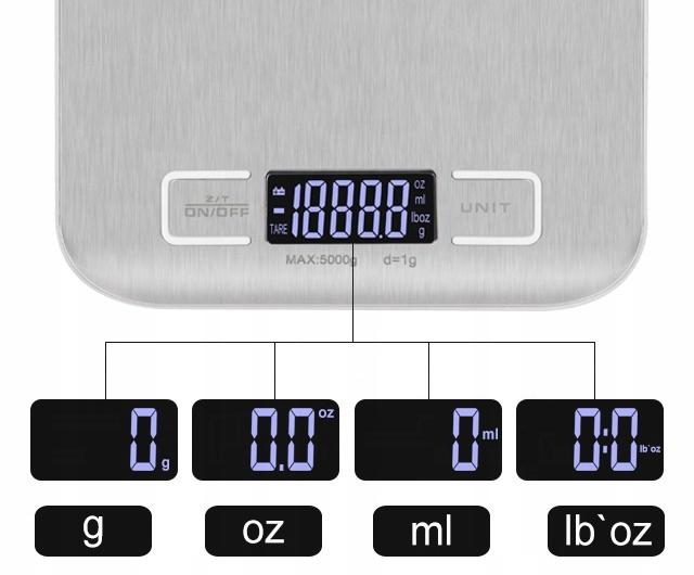 Elektroniczna Waga Kuchenna Precyzyjna 10Kg/1G Lcd Cyfrowa Tara