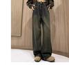 Plus Size Women's Wide Leg Jeans - New Autumn/Winter High Waist Loose Fit with Velvet Lining for Slimming Comfort.