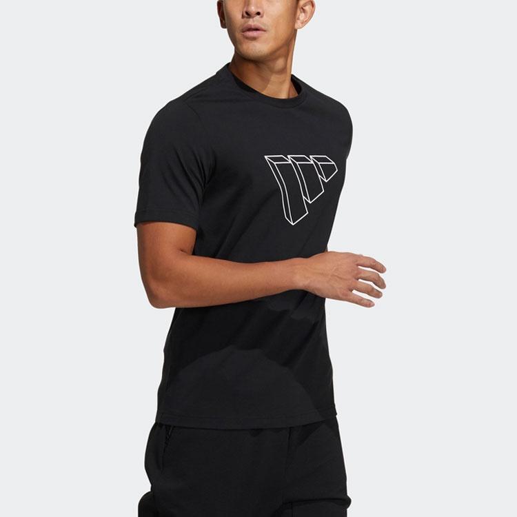 adidas Fi Tee Sub Bos Logo Printing Round Neck Short Sleeve Black Men's GP0965