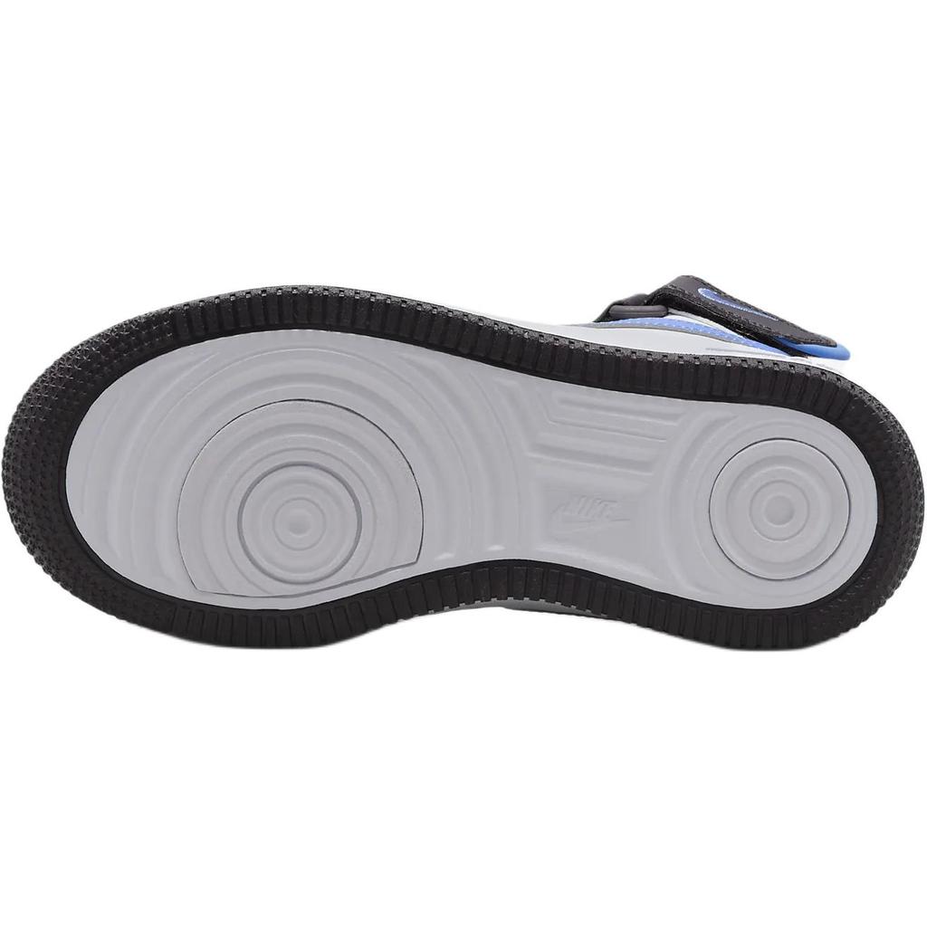 Nike Air Force 1 Easy On Comfortable Soft Non Slip Durable Mid Top Kids Sneakers Kids Sneakers Black White Blue FN1193-600