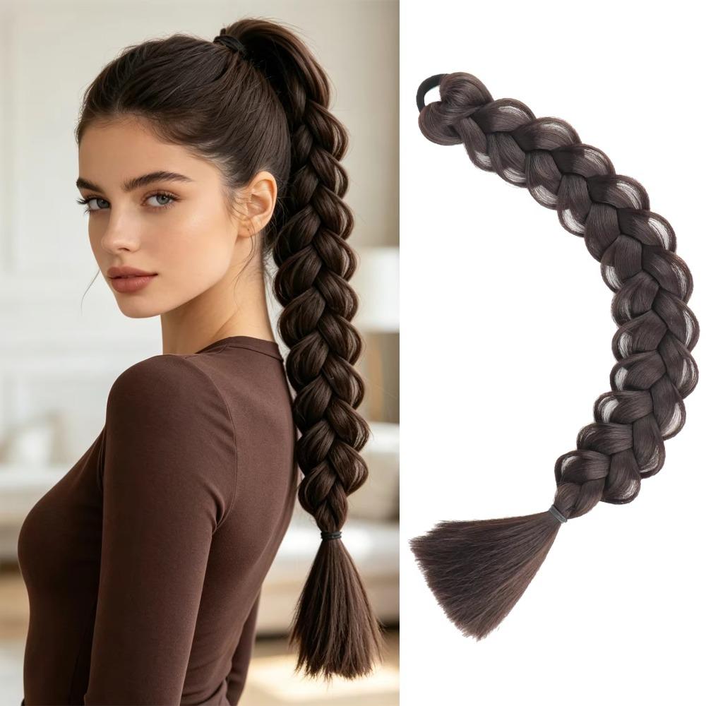 Elastic Band Handmade Braids Pony Tails Hair Band Twist Braid Hairpiece  Daily Use