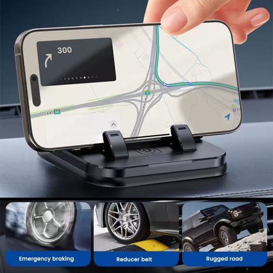 Car Phone Holder with Parking Number Plate 2-in-1 Multi-functional 360 Degrees Rotation Phone Stand