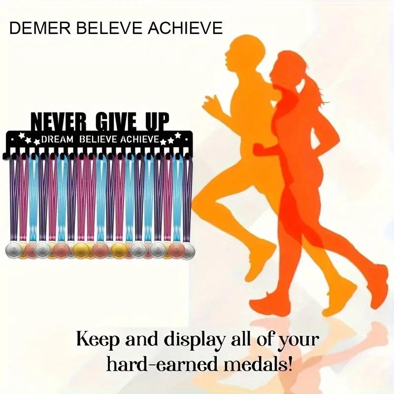 Металлическая стойка для медалей Крючки для медалей Настенное искусство 20 крючков Настенный держатель Волейбол Баскетбол Баскетбол Металлический держатель-вешалка A