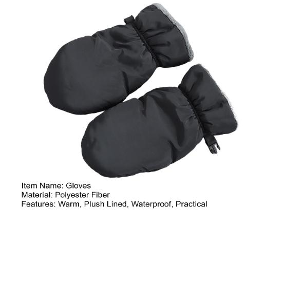 Infant Stroller Gloves Anti-Freeze Warm Muffs Plush Lined Hand Muffs Waterproof Stroller Mittens for Handlebars Cold Weather Winter Stroller