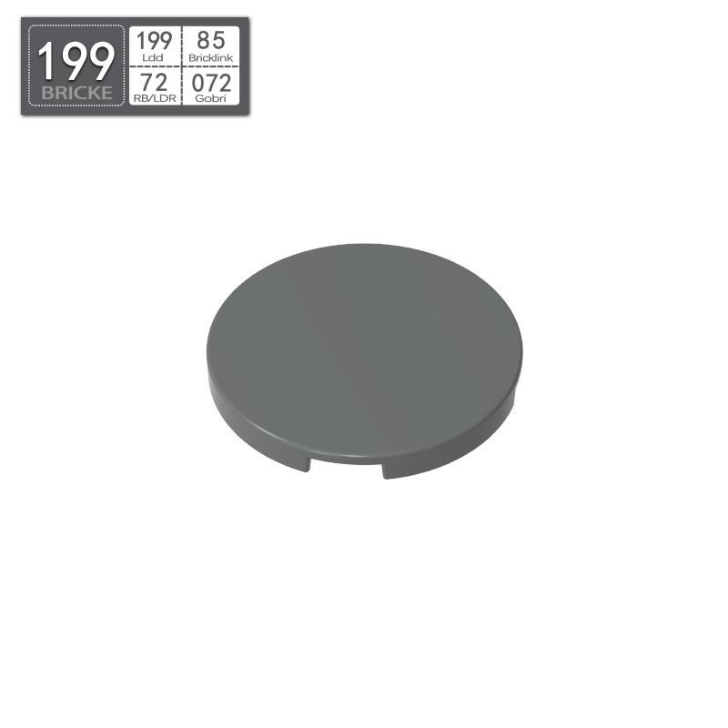 BRICKE 67095 Round 3x3 Smooth Building Block Plate Compatible with LEGO for MOC DIY Projects. Piece темно-серого