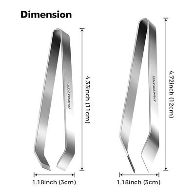 1/2pcs 430 Stainless Steel Fish Bone Tweezers Pincer Clip Flat and Slant Pliers Meat Hair Remover Tool for Removing Salmon Bones