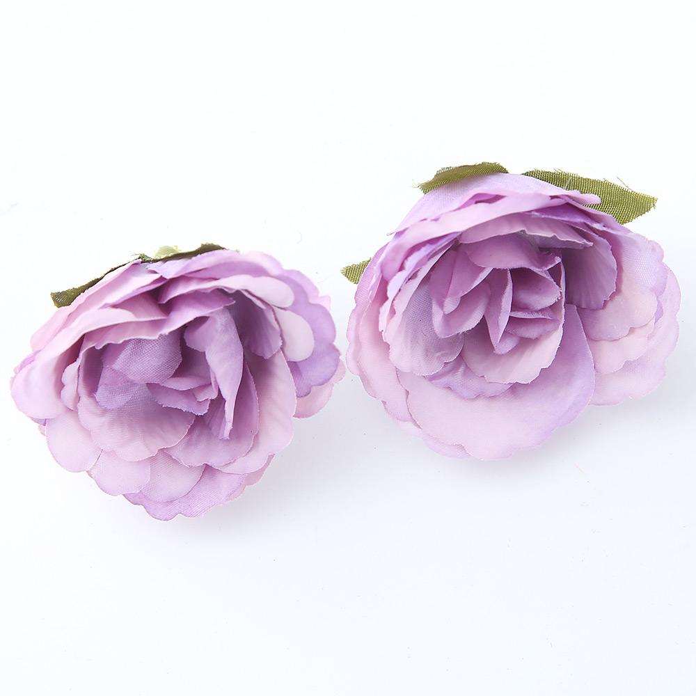 10/20Pcs Artificial Flower Heads Home Room Decoration Bridal DIY Flower Wreath Craft Handmade Gift Box Wedding Decor Accessories