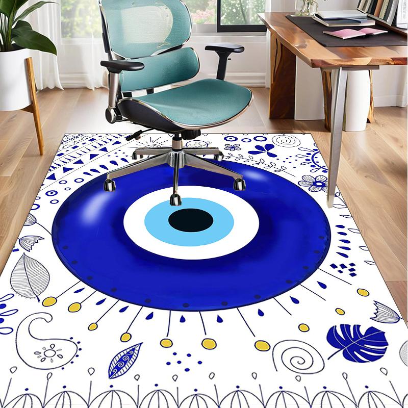 Eyes Pattern Design Art Office Rug Chair Mat, Entryway Carpet, Suitable for Front Door, Bedroom, Living Room, Desk, Holiday Gift