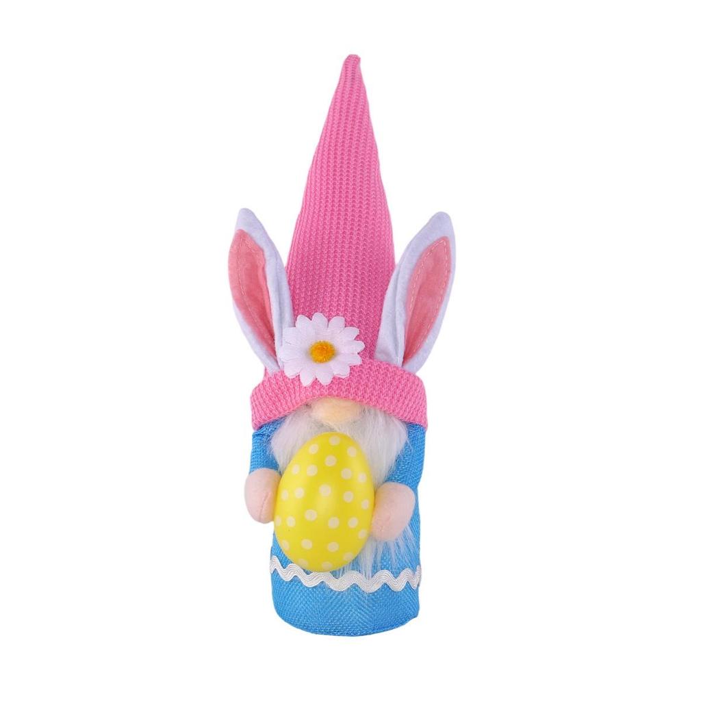 Easter Bunny Egg Holder Plush Gnome Doll Ornament