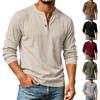 Camisa de Pana de Manga Larga para Hombre Color Casual con Botones para Otoño